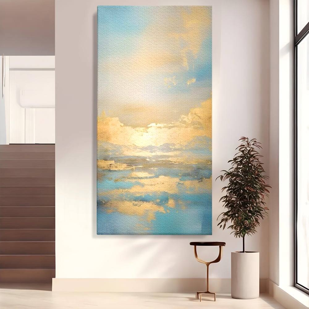 Tablou canvas cu tablou canvas cu peisaj marin abstract, fara rama, pe sasiu de lemn